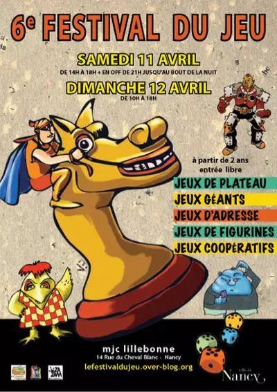 Affiche officielle Festival du Jeu de Nancy 2015