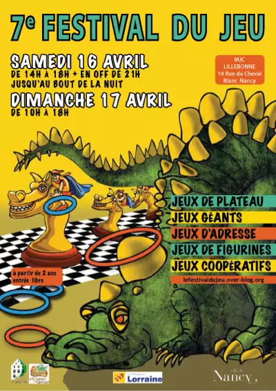 Affiche officielle Festival du Jeu de Nancy 2016