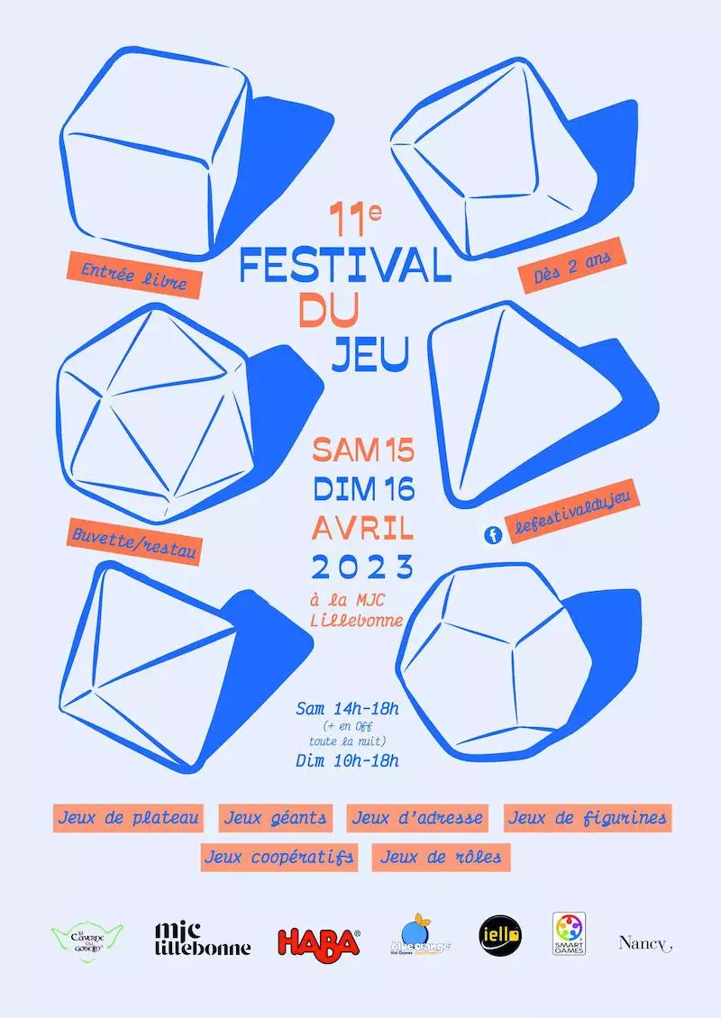 Affiche officielle Festival du Jeu de Nancy 2023