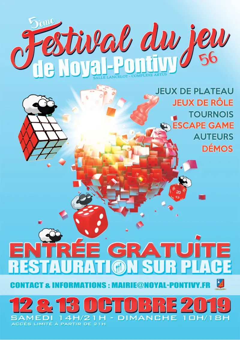 Official poster Festival du jeu de Noyal-Pontivy 2019