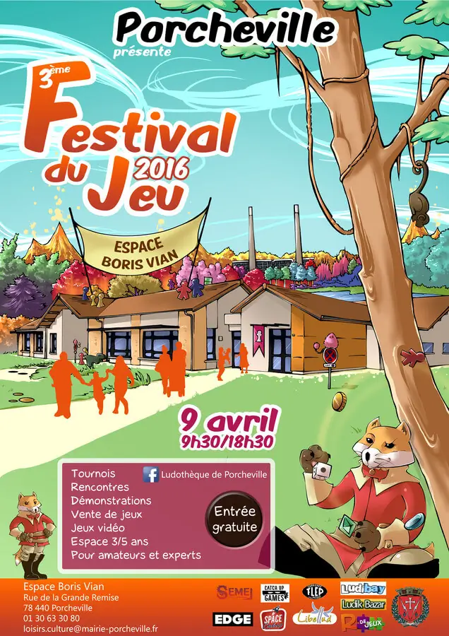 Affiche officielle Festival du jeu de Porcheville 2016