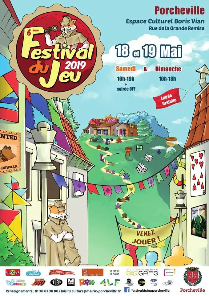 Affiche officielle Festival du jeu de Porcheville 2019