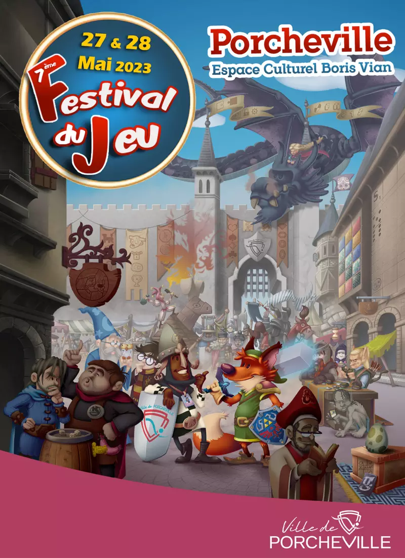Affiche officielle Festival du jeu de Porcheville 2023