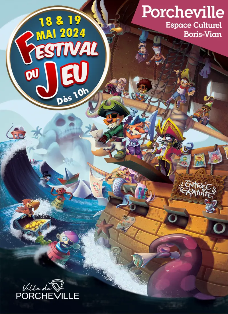 Affiche officielle Festival du jeu de Porcheville 2024