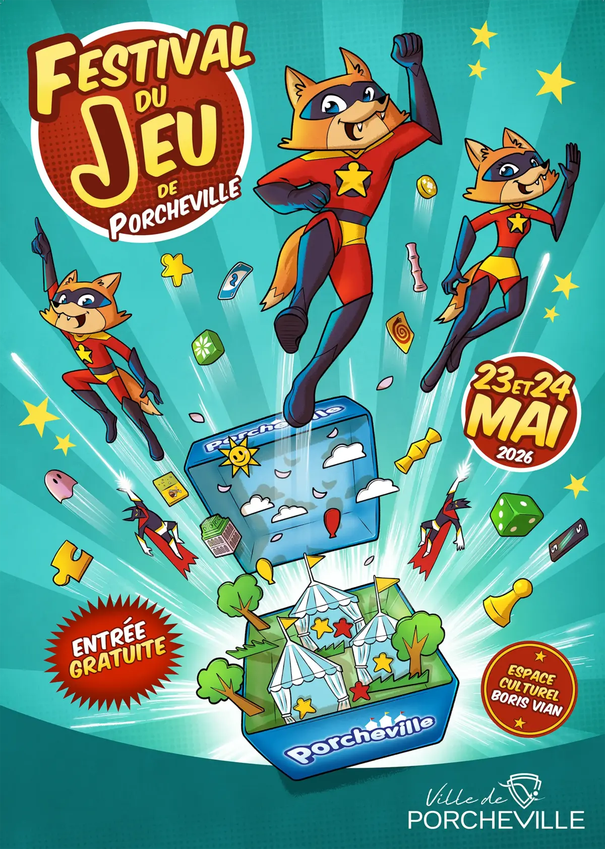 Affiche officielle Festival du jeu de Porcheville 2026