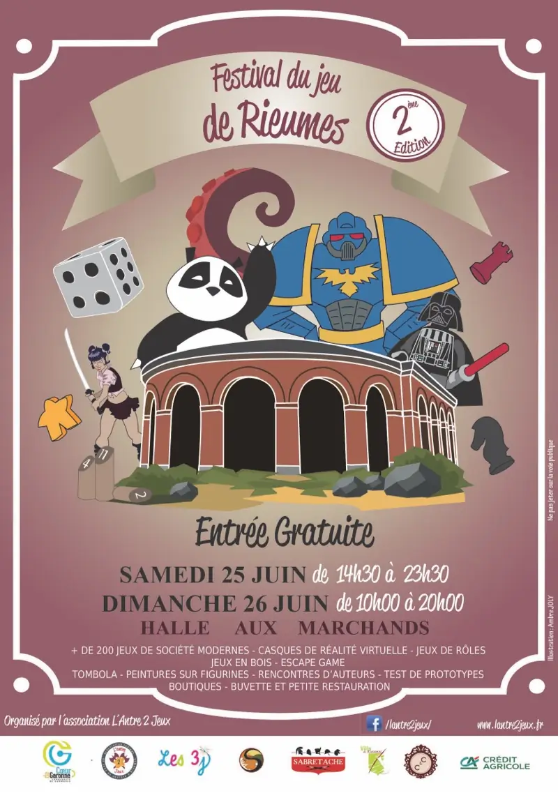 Affiche officielle Festival du jeu de Rieumes 2022