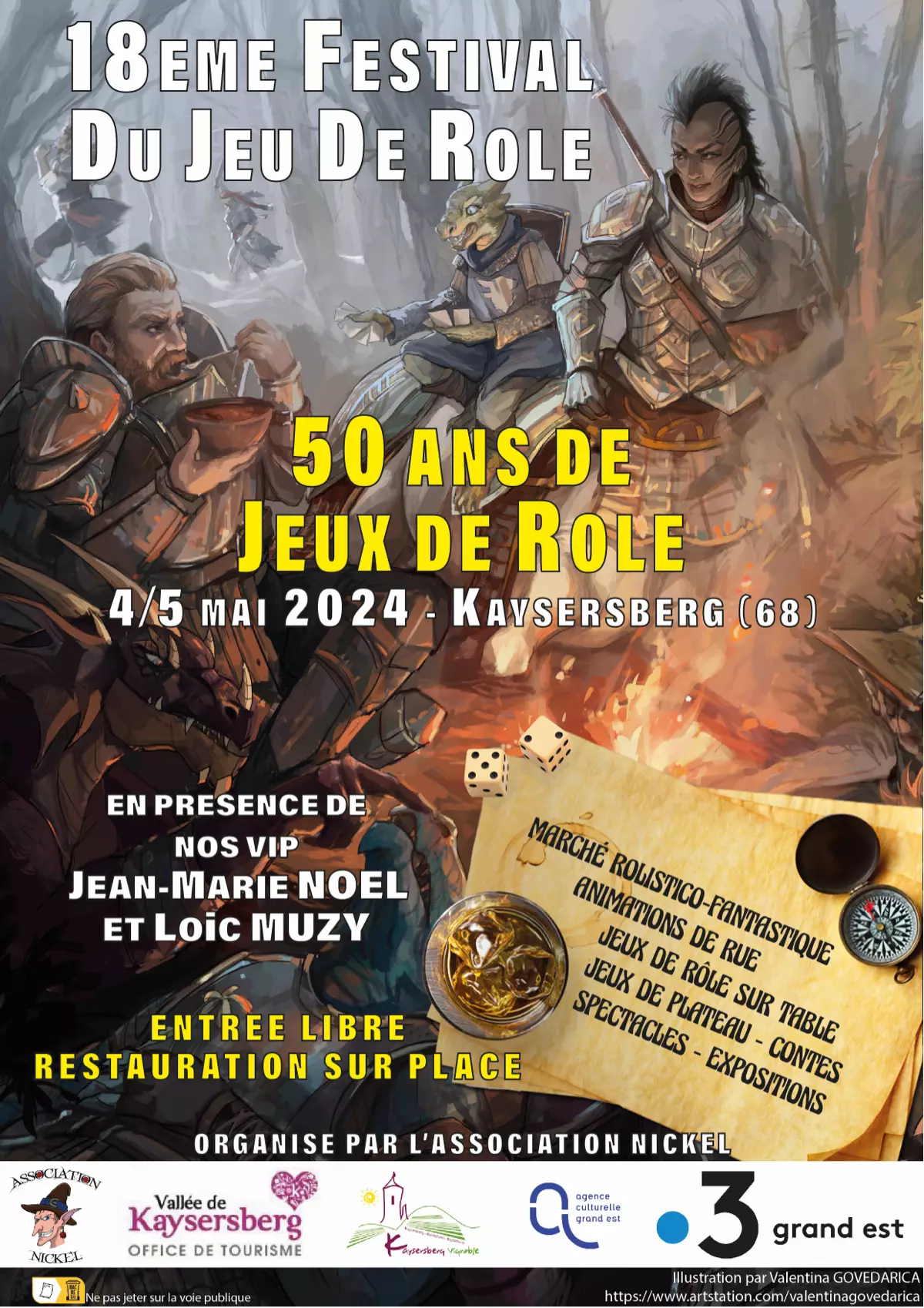 Affiche officielle Festival du jeu de rôle 2024
