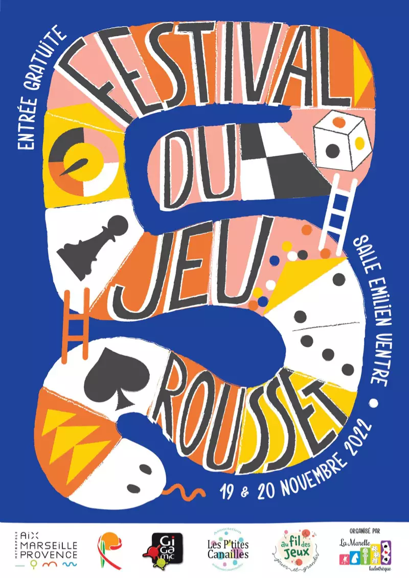 Affiche officielle Festival du jeu à Rousset 2022