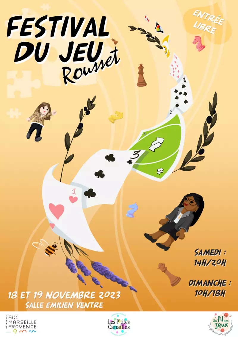 Affiche officielle Festival du jeu Ã  Rousset 2023