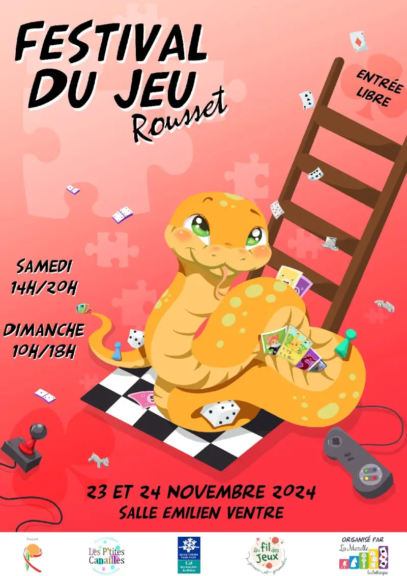 Affiche officielle Festival du jeu à Rousset 2024
