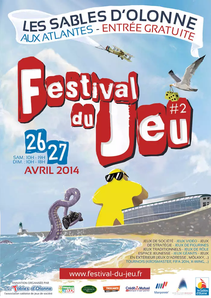 Affiche officielle Festival du Jeu des Sables d'Olonne 2014