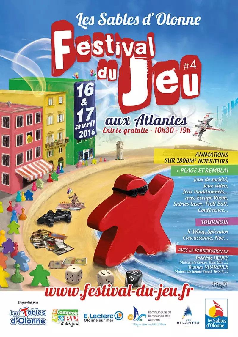 Affiche officielle Festival du Jeu des Sables d'Olonne 2016