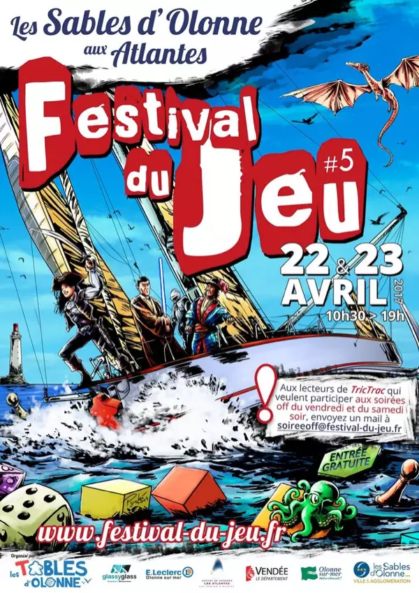 Affiche officielle Festival du Jeu des Sables d'Olonne 2017