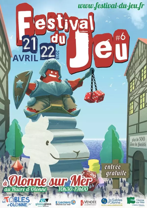 Affiche officielle Festival du Jeu des Sables d'Olonne 2018