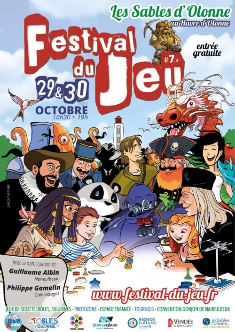 Affiche officielle Festival du Jeu des Sables d'Olonne 2022