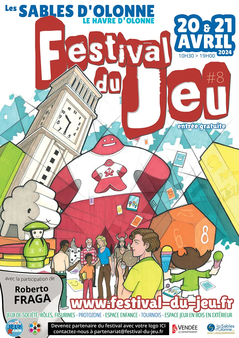 Official poster Festival du Jeu des Sables d'Olonne 2024