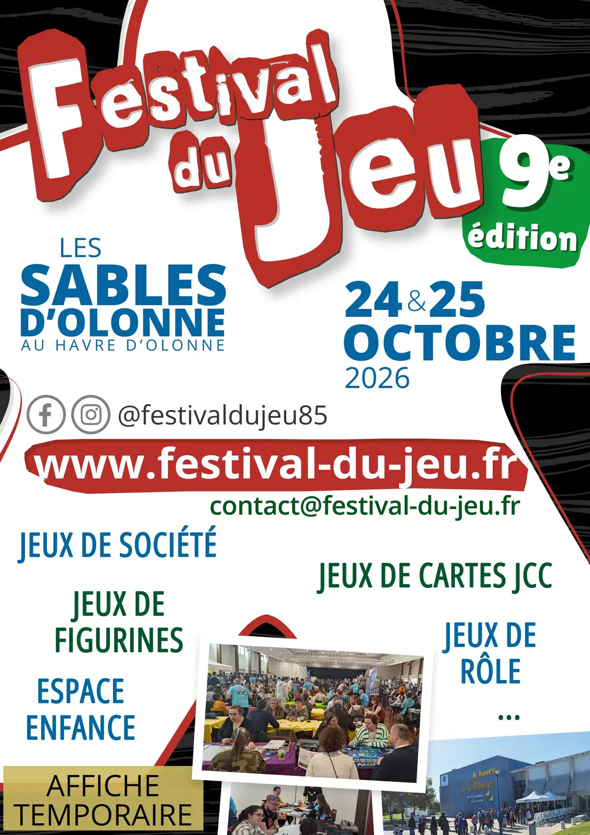 Official poster Festival du Jeu des Sables d'Olonne 2026