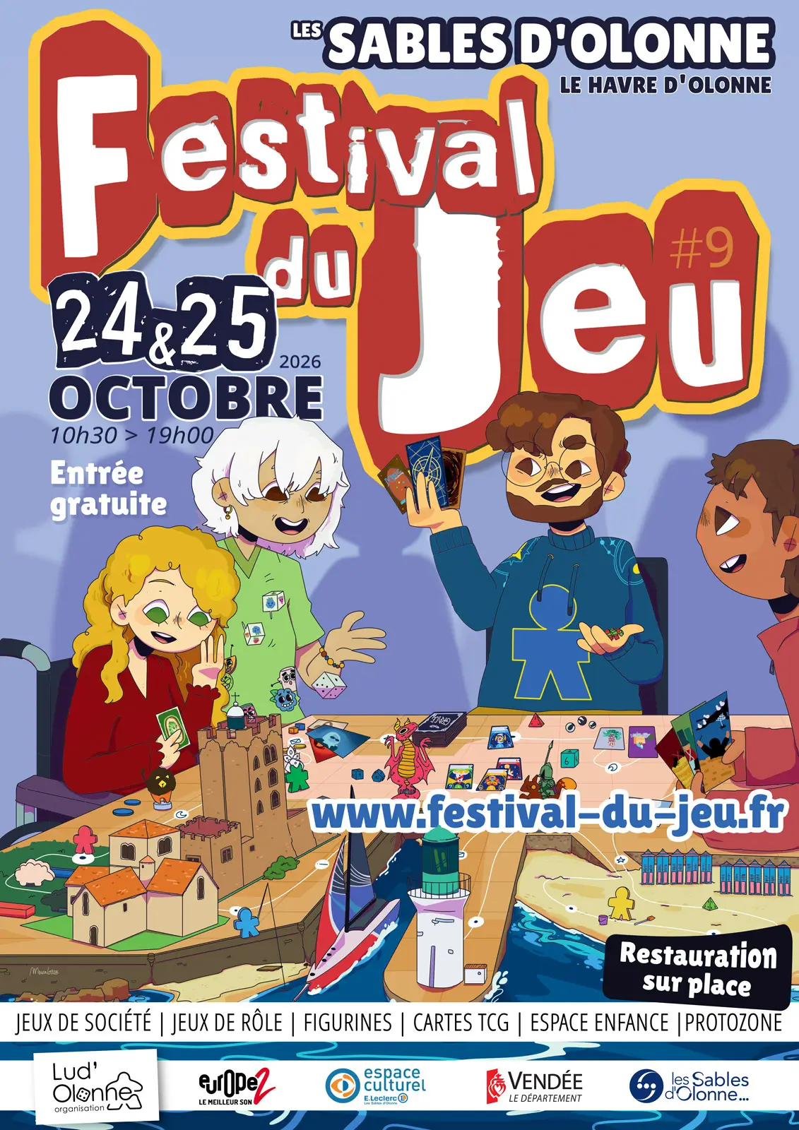 Affiche officielle Festival du Jeu des Sables d'Olonne 2026