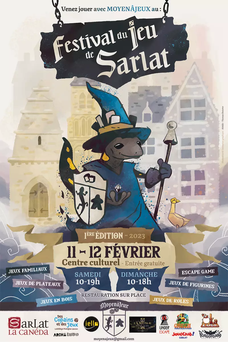 Affiche officielle Festival du Jeu à Sarlat 2023