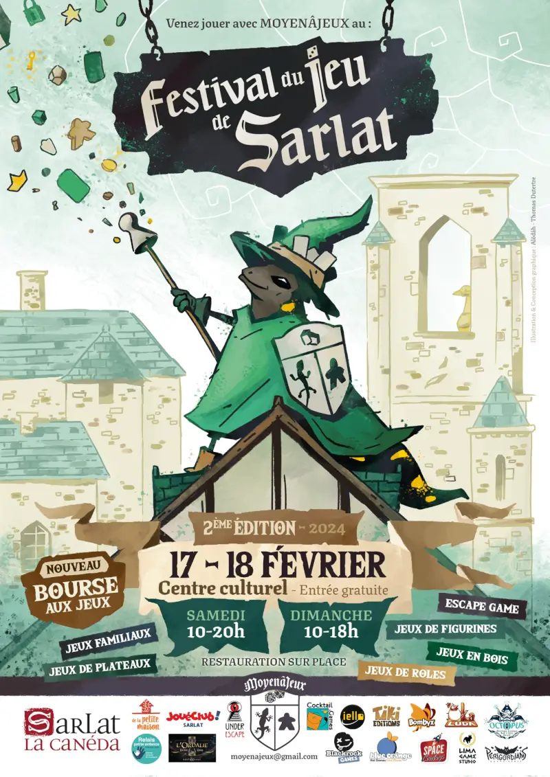 Affiche officielle Festival du Jeu à Sarlat 2024