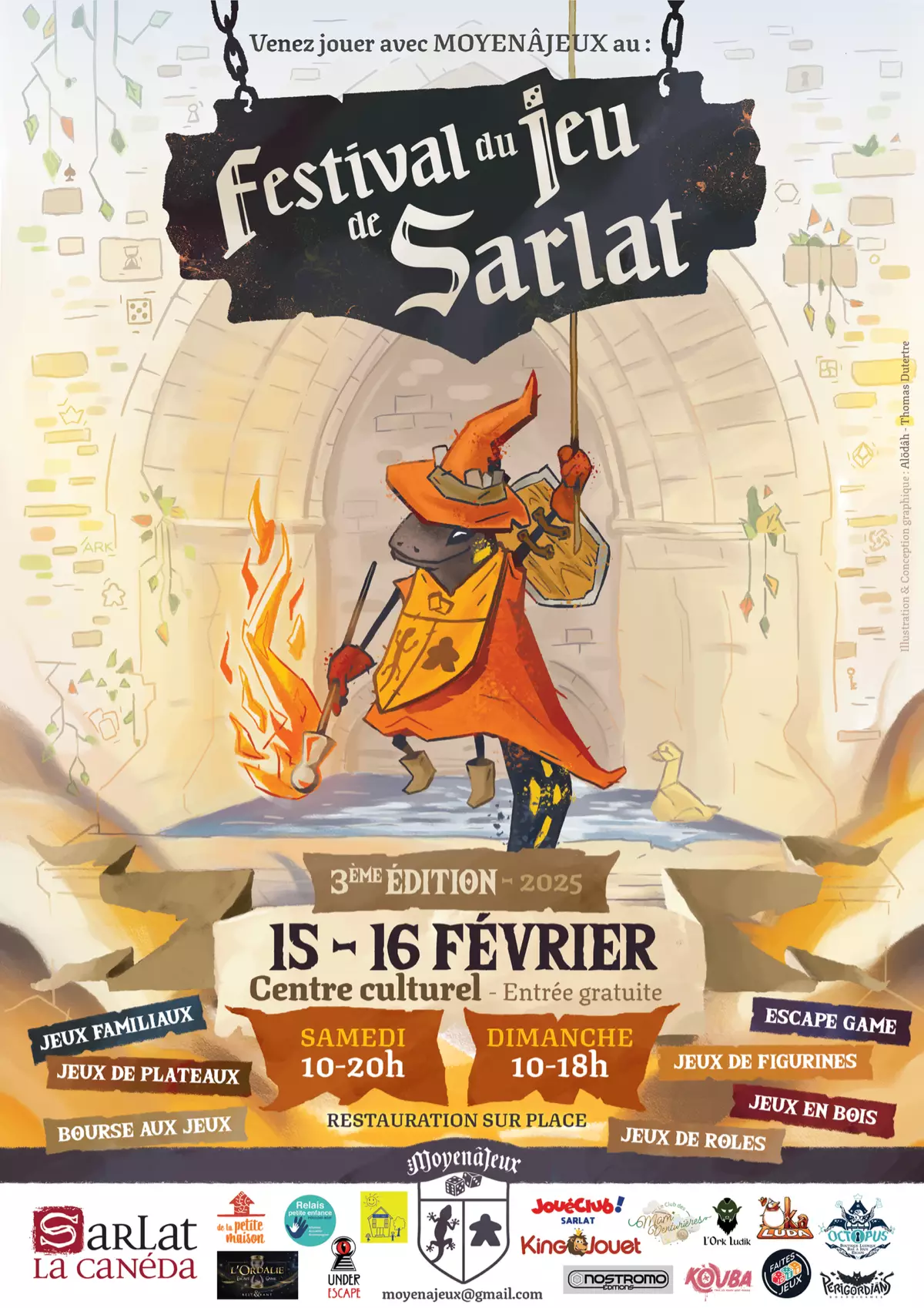 Affiche officielle Festival du Jeu à Sarlat 2025