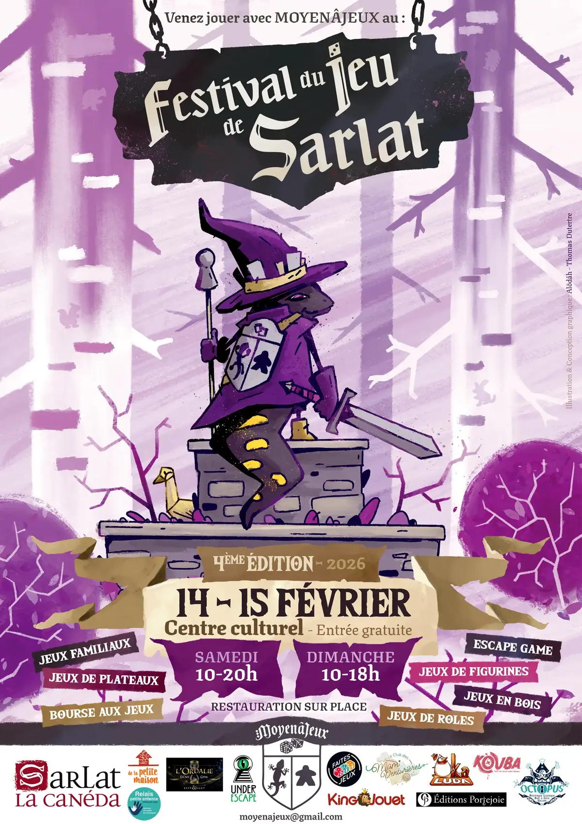 Affiche officielle Festival du Jeu à Sarlat 2026