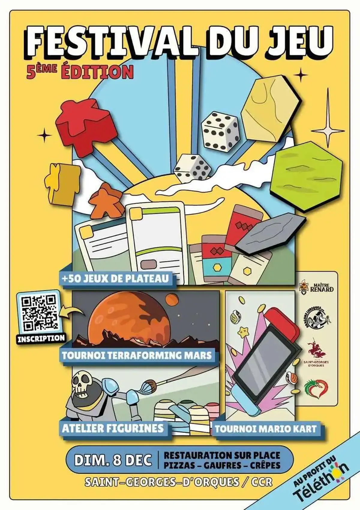 Affiche officielle Festival du Jeu de Saint-Georges-d’Orques 2024