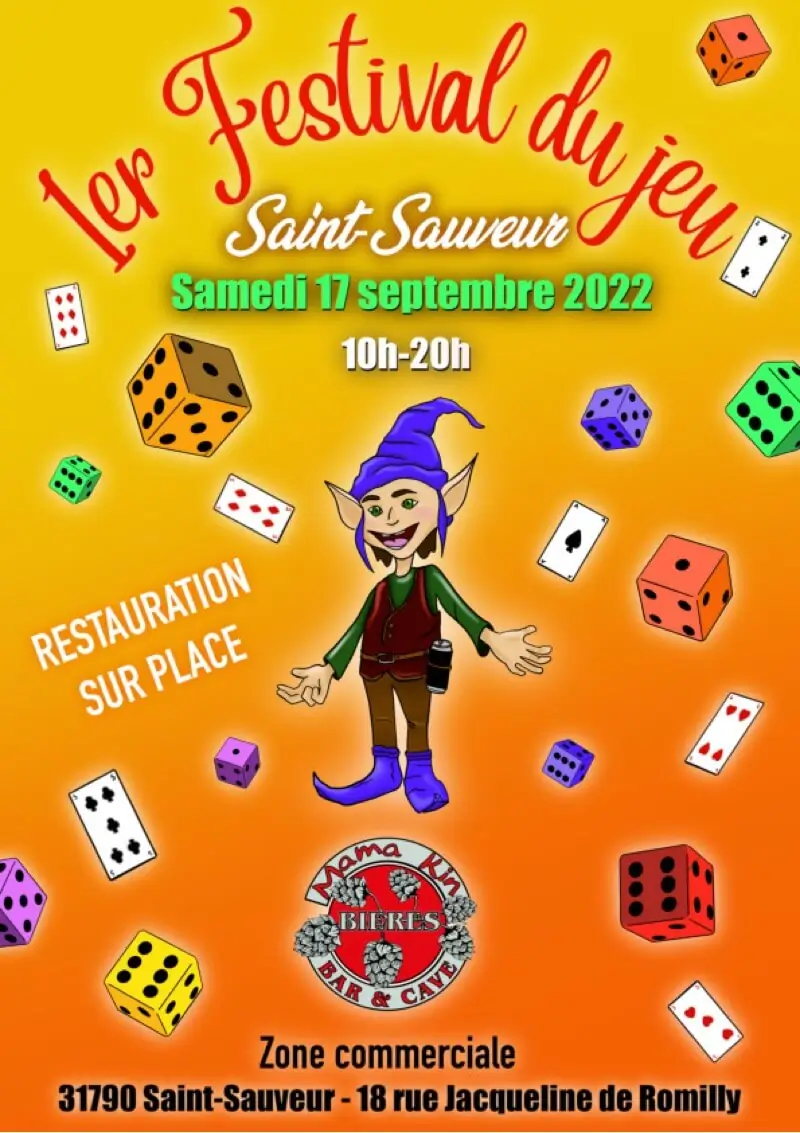 Affiche officielle Festival du jeu de Saint-Sauveur 2022