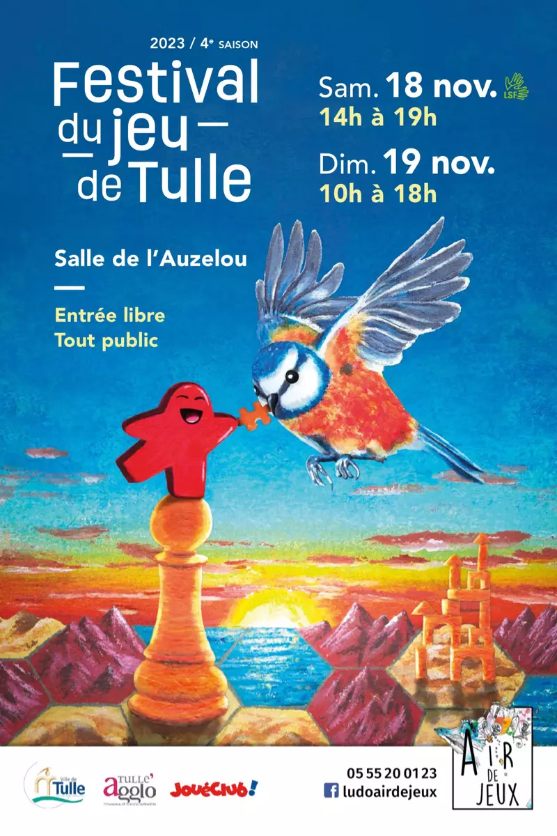 Affiche officielle Festival du jeu en Corrèze 2023