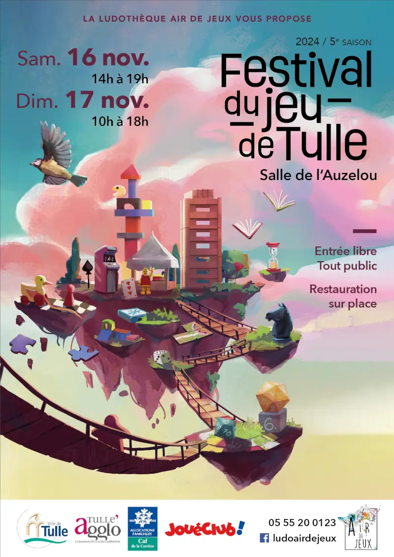 Affiche officielle Festival du jeu en Corrèze 2024