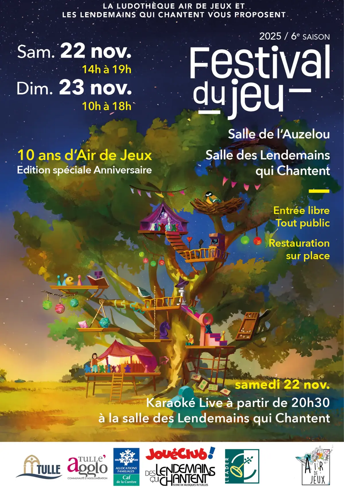 Affiche officielle Festival du jeu en Corrèze 2025