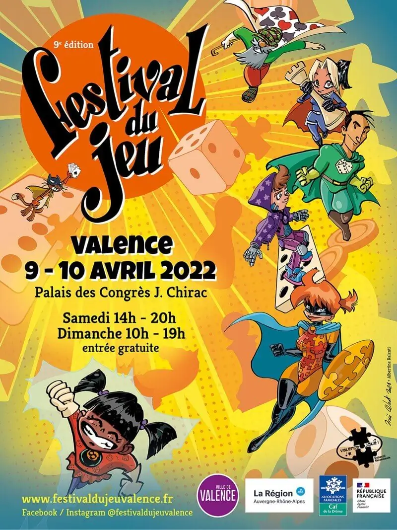 Affiche officielle Festival du jeu de Valence 2022
