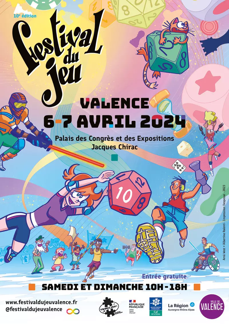 Affiche officielle Festival du jeu de Valence 2024
