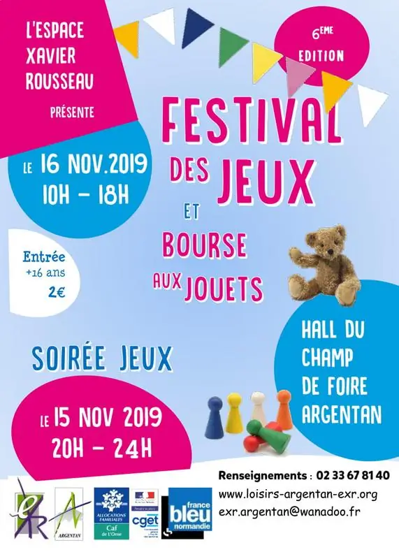 Official poster Festival des jeux d'Argentan 2019