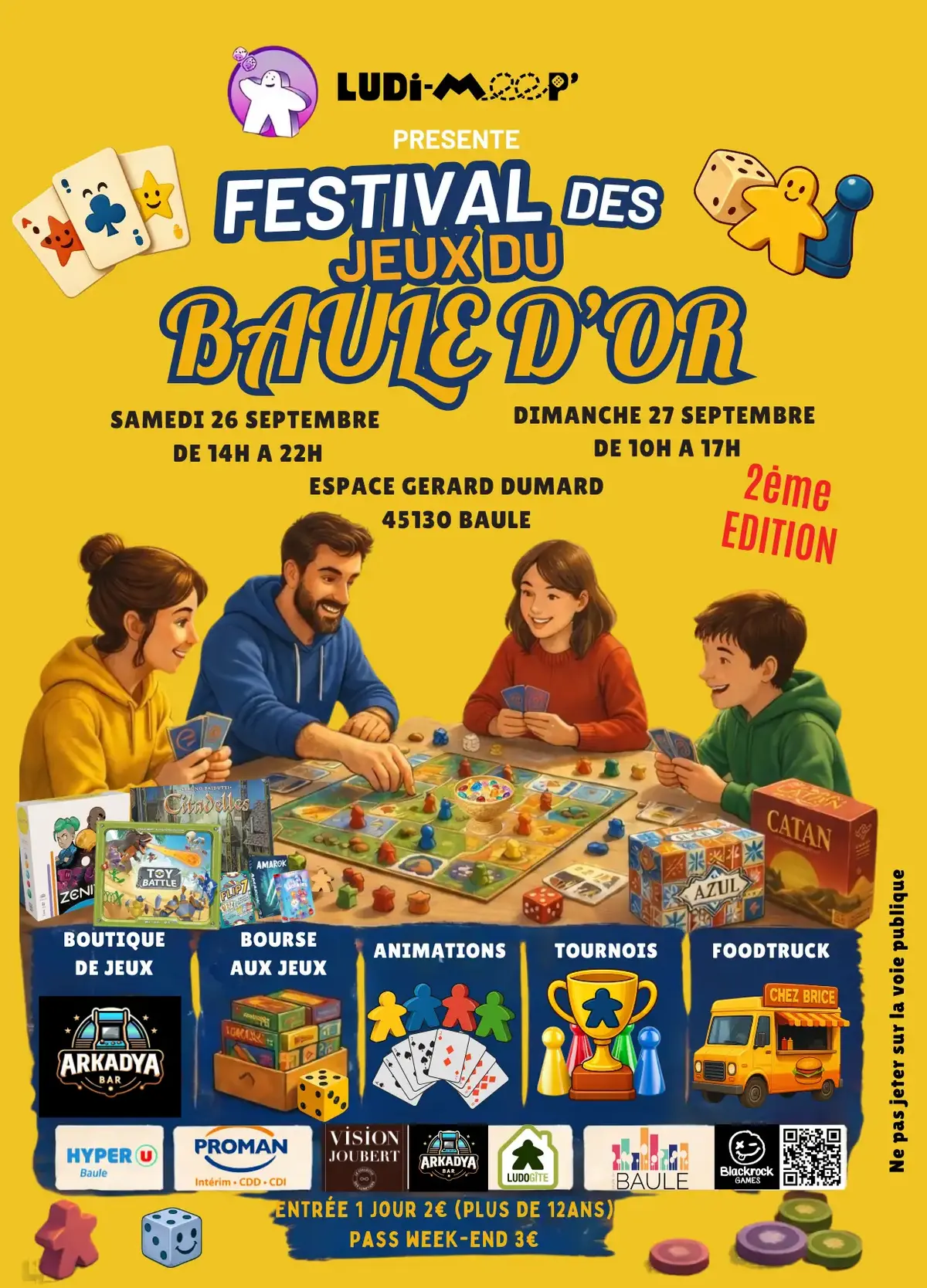 Affiche officielle Festival des jeux du Baule d'or 2026
