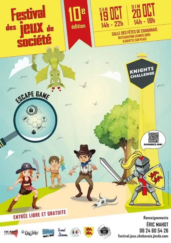 Affiche officielle Festival des Jeux de Chabanais 2019