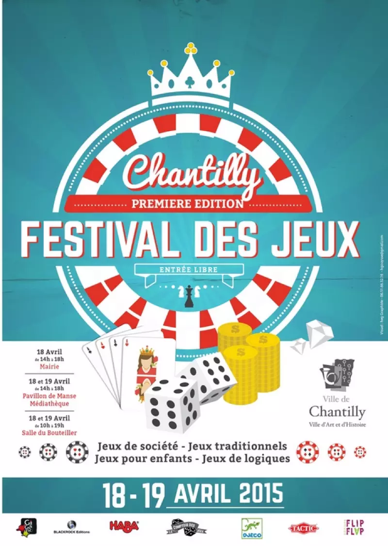 Affiche officielle Festival des Jeux de Chantilly 2015