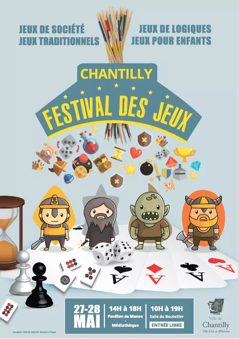 Affiche officielle Festival des Jeux de Chantilly 2017