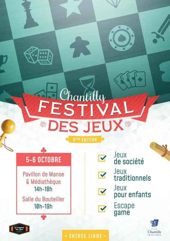 Affiche officielle Festival des Jeux de Chantilly 2019