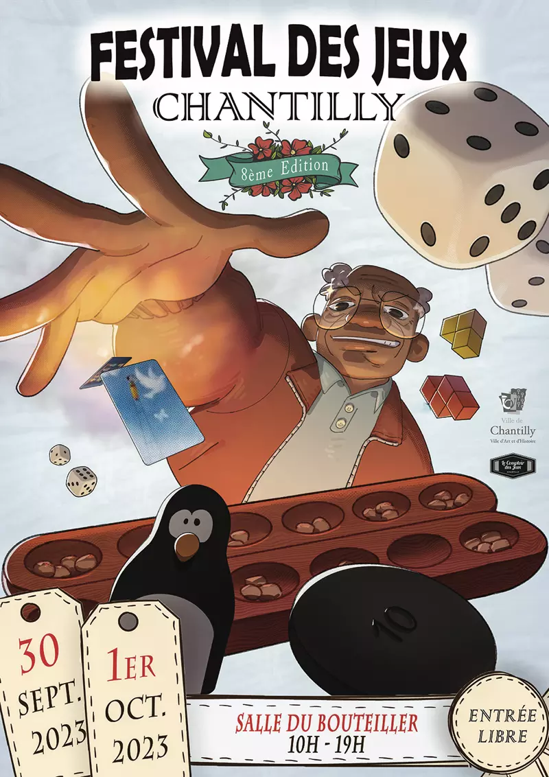 Official poster Festival des Jeux de Chantilly 2023