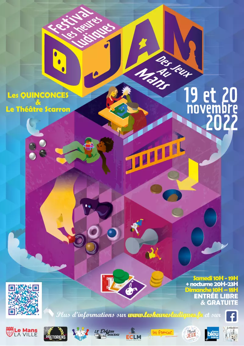 Affiche officielle DJAM, Les heures ludiques 2022