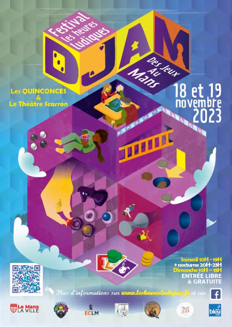 Affiche officielle DJAM, Les heures ludiques 2023