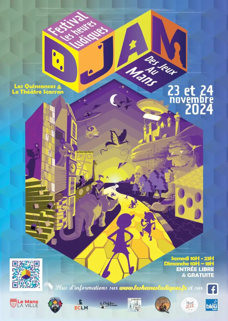 Affiche officielle DJAM, Les heures ludiques 2024