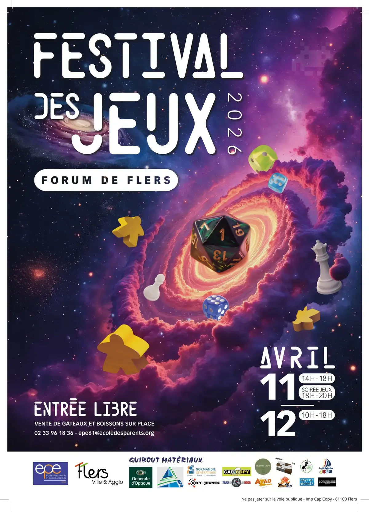 Affiche officielle Festival des jeux 2026
