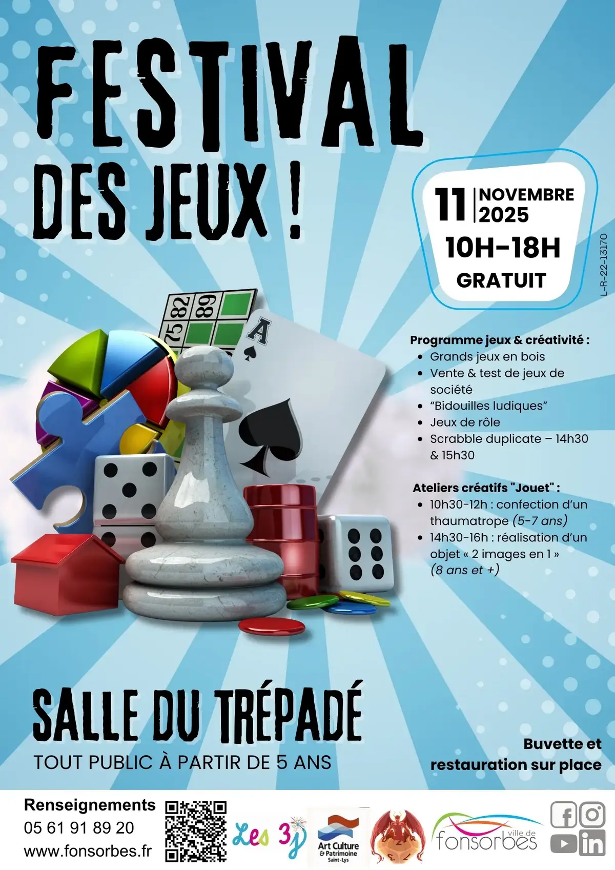 Affiche officielle Festival des jeux de Fonsorbes 2025