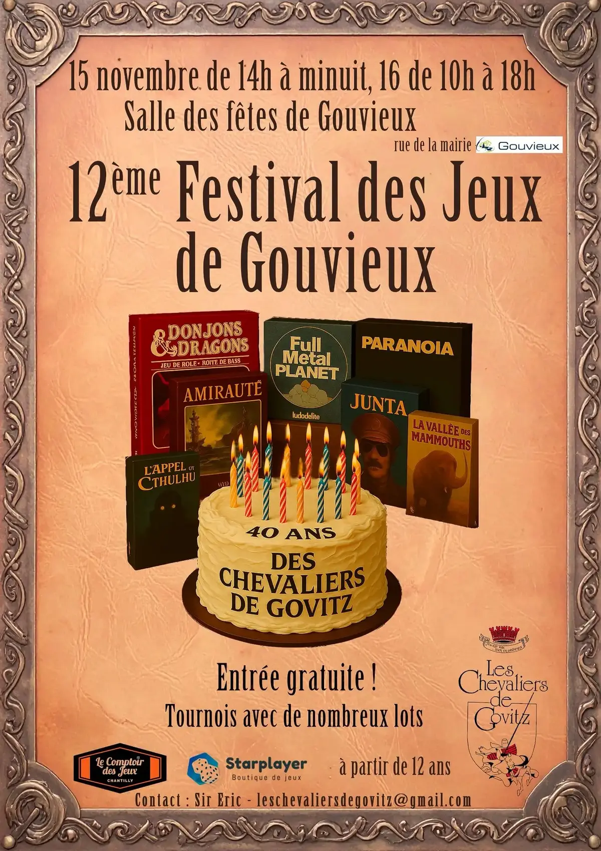 Affiche officielle Festival des jeux de Gouvieux 2025
