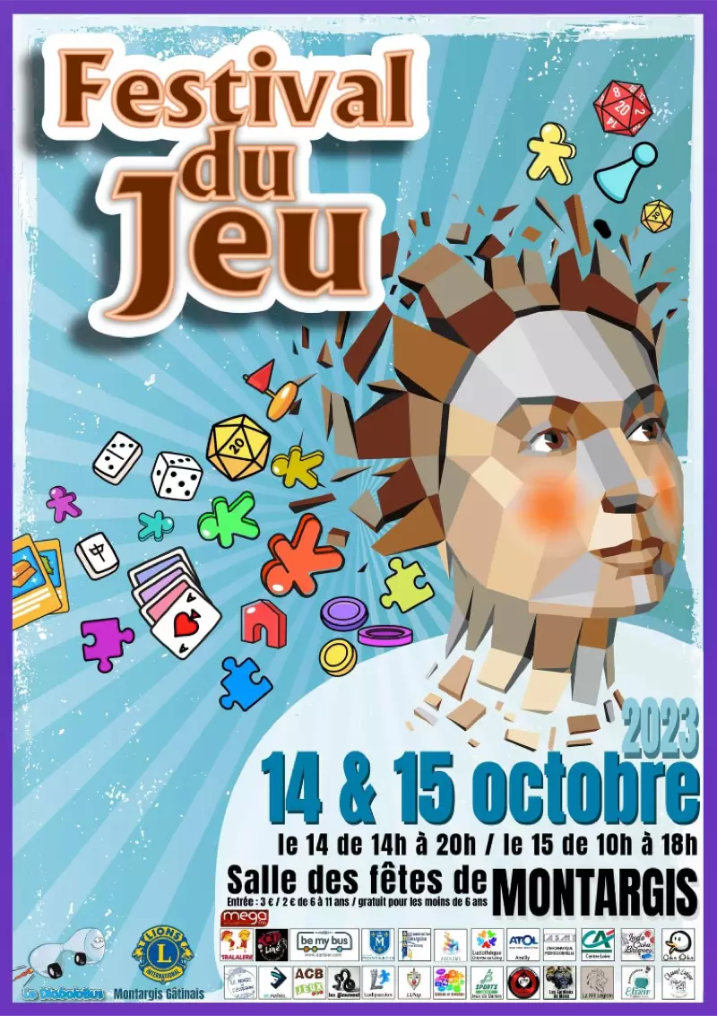 Affiche officielle Festival du jeu de Montargis 2023