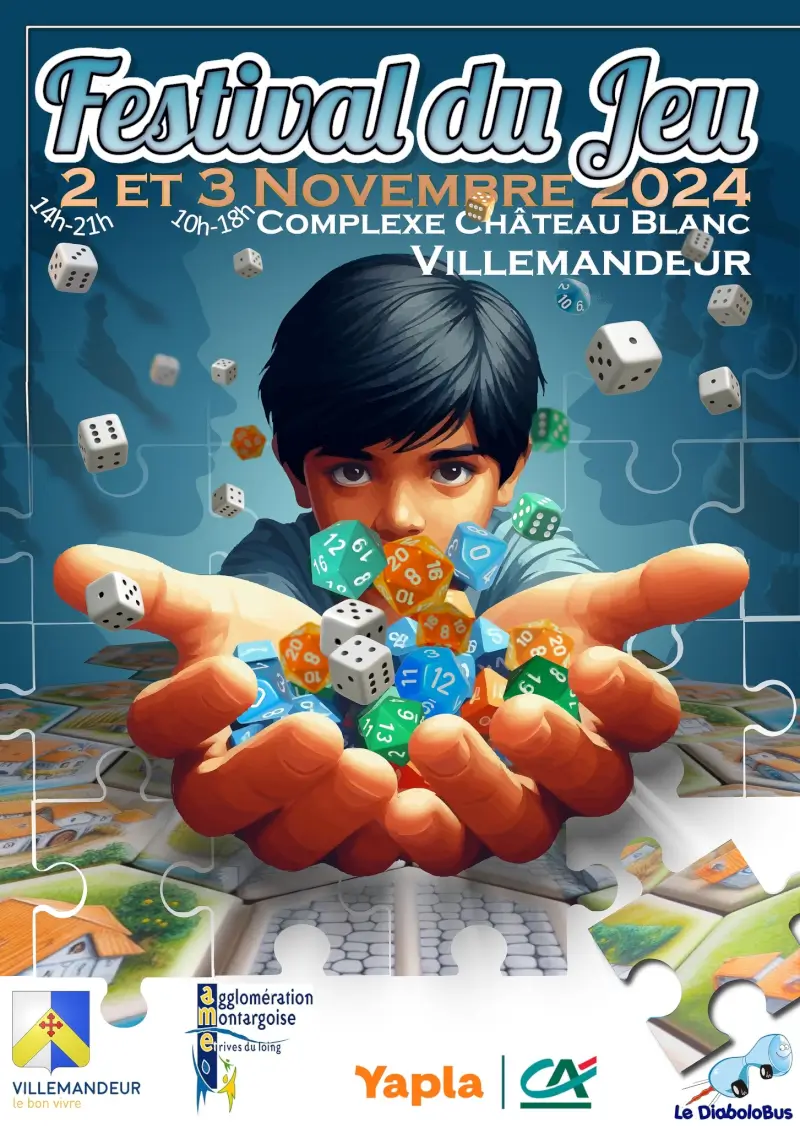 Affiche officielle Festival du jeu de Montargis 2024