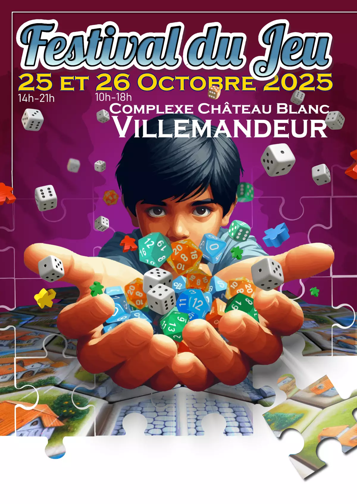 Affiche officielle Festival du jeu de Montargis 2025