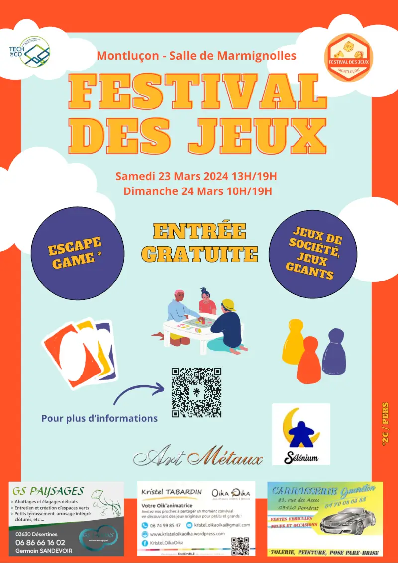 Official poster Festival des Jeux Montluçon 2024